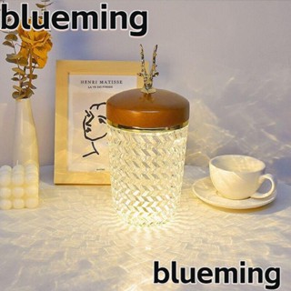 Blueming2 โคมไฟกลางคืน แบบไม้ ชาร์จ USB ลายกวางเอลก์