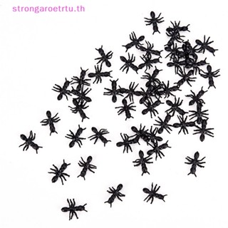 Strongaroetrtu มดพลาสติก สีดํา สําหรับตกแต่งปาร์ตี้ฮาโลวีน 50 ชิ้น ต่อล็อต