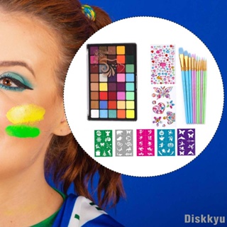 [Diskkyu] พาเลทสีเพ้นท์หน้า 40 สี ล้างทําความสะอาดได้ สําหรับปาร์ตี้ฮาโลวีน เทศกาล