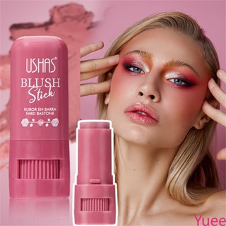 Ushas Blush Cream กันน้ำยาวนานแต่งหน้า Two-in-one Solid Contour Matte Eye Shadow Repair Matte กันน้ำยาวนาน yuee