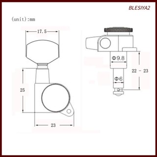 [Blesiya2] อะไหล่หัวล็อคสายกีตาร์ แบบโลหะ 6R
