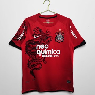 เสื้อกีฬาแขนสั้น ลายทีมชาติฟุตบอล Corinthians Second Away In 2011-12 ชุดเยือน สไตล์เรโทร