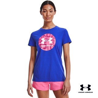 Under Armour UA Womens Circle Wordmark Short Sleeve อันเดอร์ อาร์มเมอร์ เสื้อเทรนนิ่ง สำหรับผู้หญิง