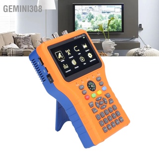 Gemini308 Satellite Finder V8 FINDER PRO FTA DVB S2 S2X สัญญาณเมตร 4.3 นิ้วหน้าจอ LCD ฟังก์ชั่นเข็มทิศ 100 ถึง 240V