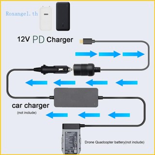 Rox สายชาร์จ Type C เป็นอะแดปเตอร์ แรงดันไฟฟ้า ปรับได้ สําหรับรถยนต์