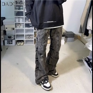 DaDuHey🔥 Mens 2023 New High Waist Loose Straight Cargo Pants American Hip-Hop High Street Ins Fashionable Handsome Casual Jeans