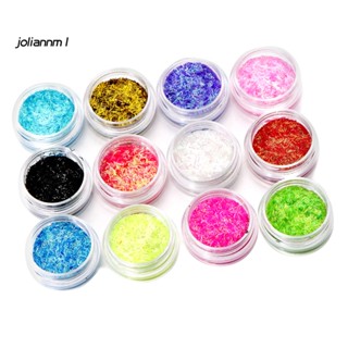 [JM] ผงกลิตเตอร์ 12 สี สําหรับตกแต่งเล็บ DIY