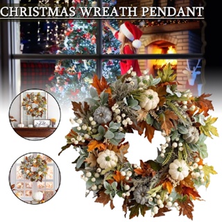 Artificial Pumpkin Wreath Front Door Window Wall Halloween Hanging Decoration