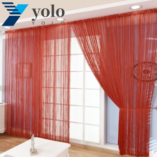 Yolo ผ้าม่านพู่ สีพื้น 100 ซม. X 200 ซม. สําหรับตกแต่งบ้าน ปาร์ตี้วันเกิด