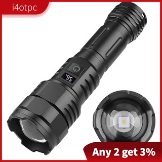 I4otpc ไฟฉาย LED แบบชาร์จไฟได้ พร้อมไฟ 5 โหมด 1000-1200 Lumens ไฟฉายที่มีประสิทธิภาพสูง