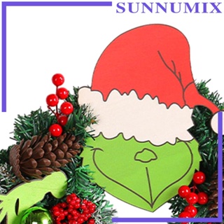 [Sunnimix] พวงหรีดคริสต์มาสประดิษฐ์ สําหรับประตู หน้าต่าง เตาผิง