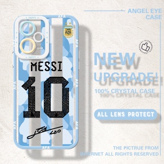 เคสโทรศัพท์มือถือแบบนิ่ม ใส กันรอยกล้อง ลายฟุตบอล Messi สําหรับ Xiaomi Poco X4 X3 Pro X4 NFC X3 NFC M4 Pro M3 Pro X5