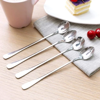 【สินค้าขายดี】ช้อนสเตนเลส ด้ามจับยาว สําหรับตักซุป กาแฟ ชา อาหารค่ํา 1 ชิ้น