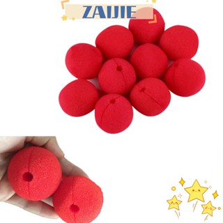 Zaijie24 10 ชิ้น ฟองน้ําจมูก สีแดง ฮาโลวีน วงจรโฟม คอสเพลย์ อุปกรณ์ประกอบฉาก