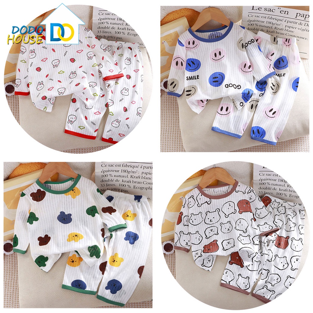 พร้อมส่ง ชุดเด็ก 2 ชิ้น สไตล์เกาหลีนุ่มใส่สบาย ผ้าเรยอน ระบายอากาศ