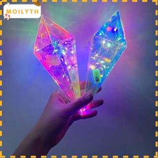 Moilyth สายไฟ LED PVC ทรงกรวยน้ําแข็ง ทรงสามเหลี่ยม หลากสี สําหรับตกแต่งสวน ปาร์ตี้ กลางแจ้ง