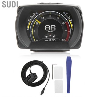 Sudi HUD Inclinometer OBD2 Display Dashboard Fault Clear Plug and Play Universal 10 Interfaces LCD Screen for Pickups Off Roads