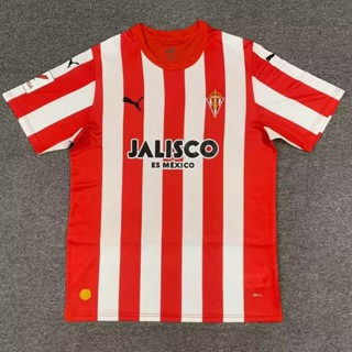 เสื้อกีฬาแขนสั้น ลายทีมชาติฟุตบอล Gijon Home Club Jersey 23-24 แห้งเร็ว ไซซ์ S-XXL