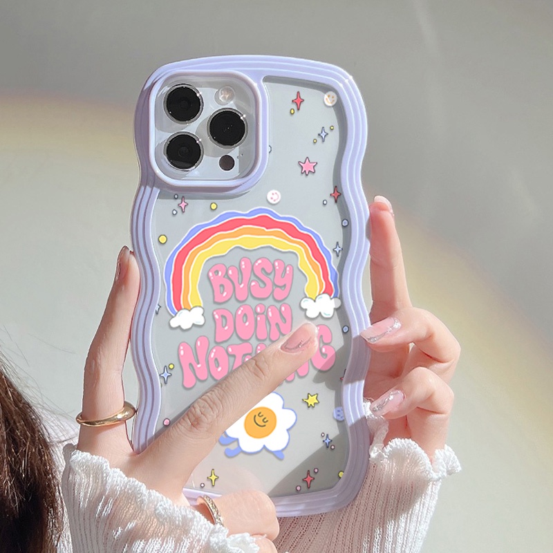 หยักเคสซิลิโคนสำหรับ for iPhone 11 14 Pro Max XR 13 12 15 Pro Max 7 8 Plus XS Max 14 15 Pro เคสโทรศัพท์ลายเพ้นท์น่ารัก