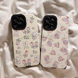 Lwy เคสโทรศัพท์มือถือแบบนิ่ม ลายกระต่าย ดอกทิวลิป สําหรับ Huawei nova 5T nova 7i nova 7 8 9 Pro 7 SE 4 4e 5 Honor 8X 9X Pro Honor 20 Pro 20s 30s 30 Pro Lite 10i 20i