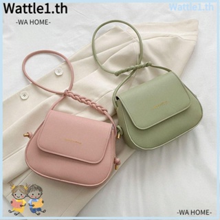 Wttle กระเป๋าสะพายไหล่ กระเป๋าถือ หนัง PU สีพื้น สําหรับสตรี