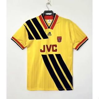 เสื้อกีฬาแขนสั้น ลายทีมชาติฟุตบอล Arsenal 93-94 ชุดเยือน คุณภาพสูง สไตล์เรโทร