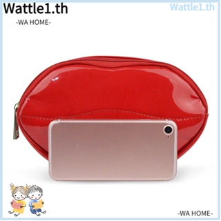 Wttle กระเป๋าเครื่องสําอาง หนัง PU แบบถือ สีสดใส