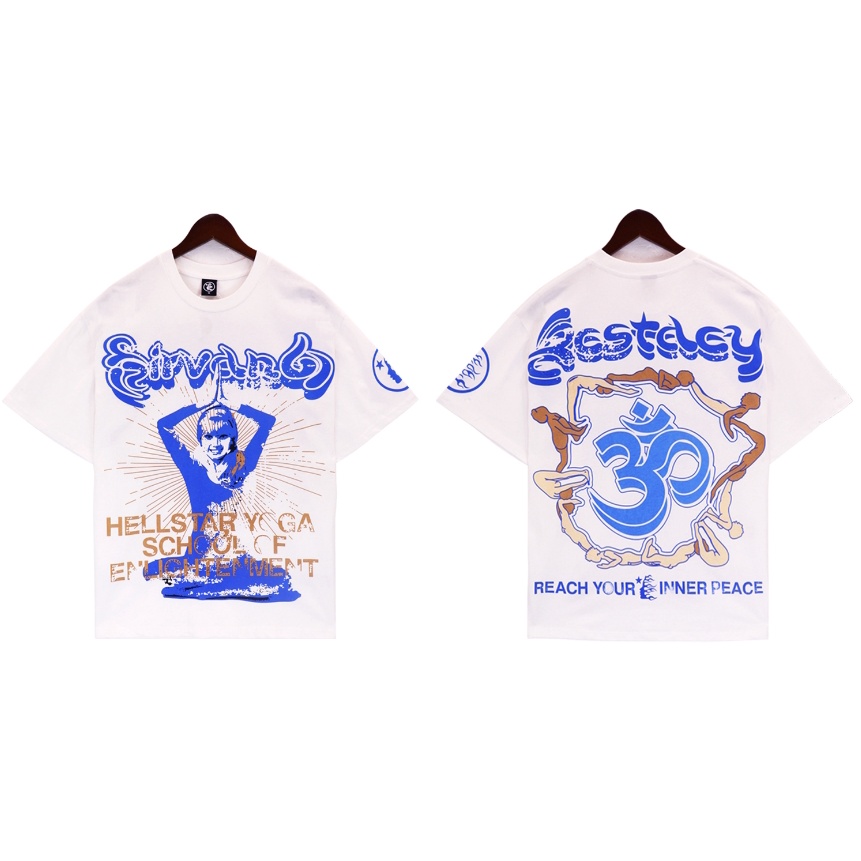 เสื้อยืดลําลอง แขนสั้น คอกลม ลาย High Street Hellstar Studios สไตล์ฮิปฮอป แฟชั่นสําหรับสตรี