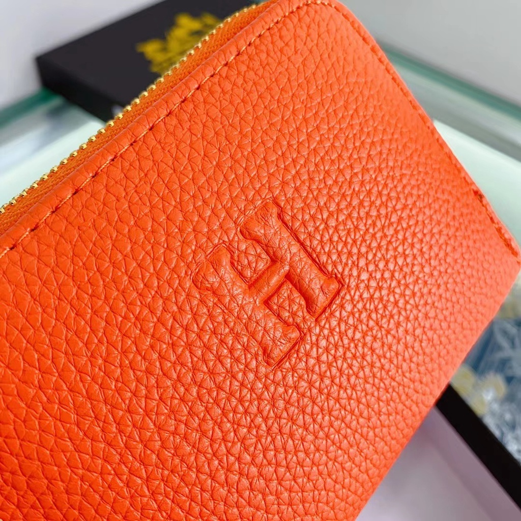 2024 ใหม่ในยุโรปและอเมริกาแฟชั่นซิปเดียวกระเป๋าสตางค์สั้นกระเป๋าถือพร้อมกล่อง - รูปที่ 4