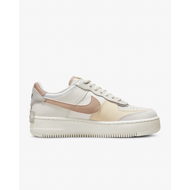 ของแท้ 100% Nike Air Force 1 Low Shadow Fossil  Bone Sneakers