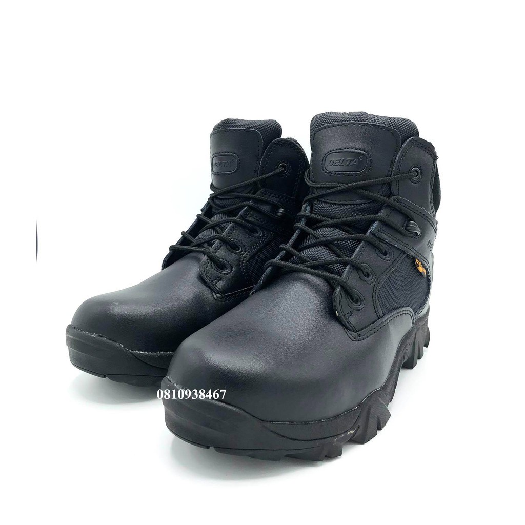 รองเท้าทหาร รองเท้าข้อสั้น Delta สีดำ เสริมด้วยผ้า Cordura 1000 D ทอละเอียดที่มีความหนาแน่น(สินค้าถ่ายจาก