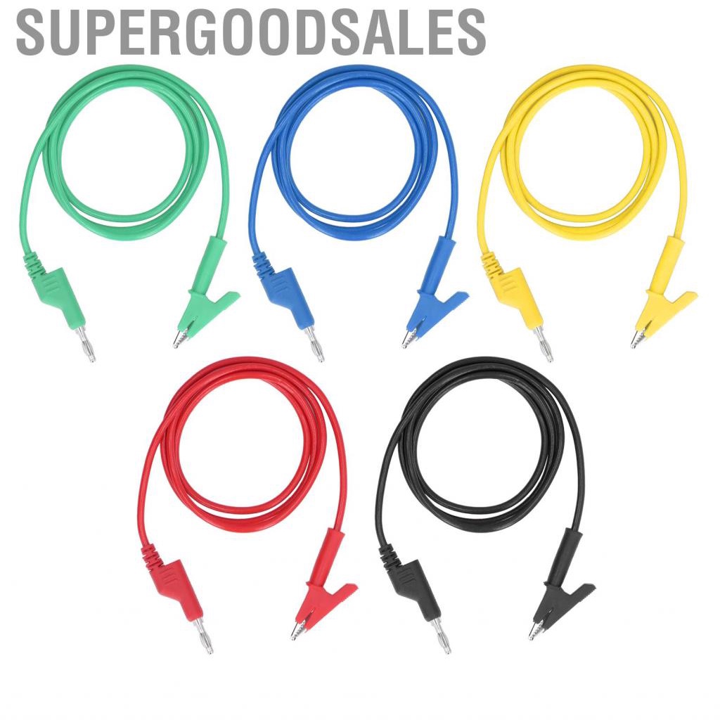 Supergoodsales การทดสอบปลั๊กกล้วยสายทองเหลืองยืดหยุ่น 20A 3000V 10 มม.ซิลิโคน Sheath สำหรับรถยนต์