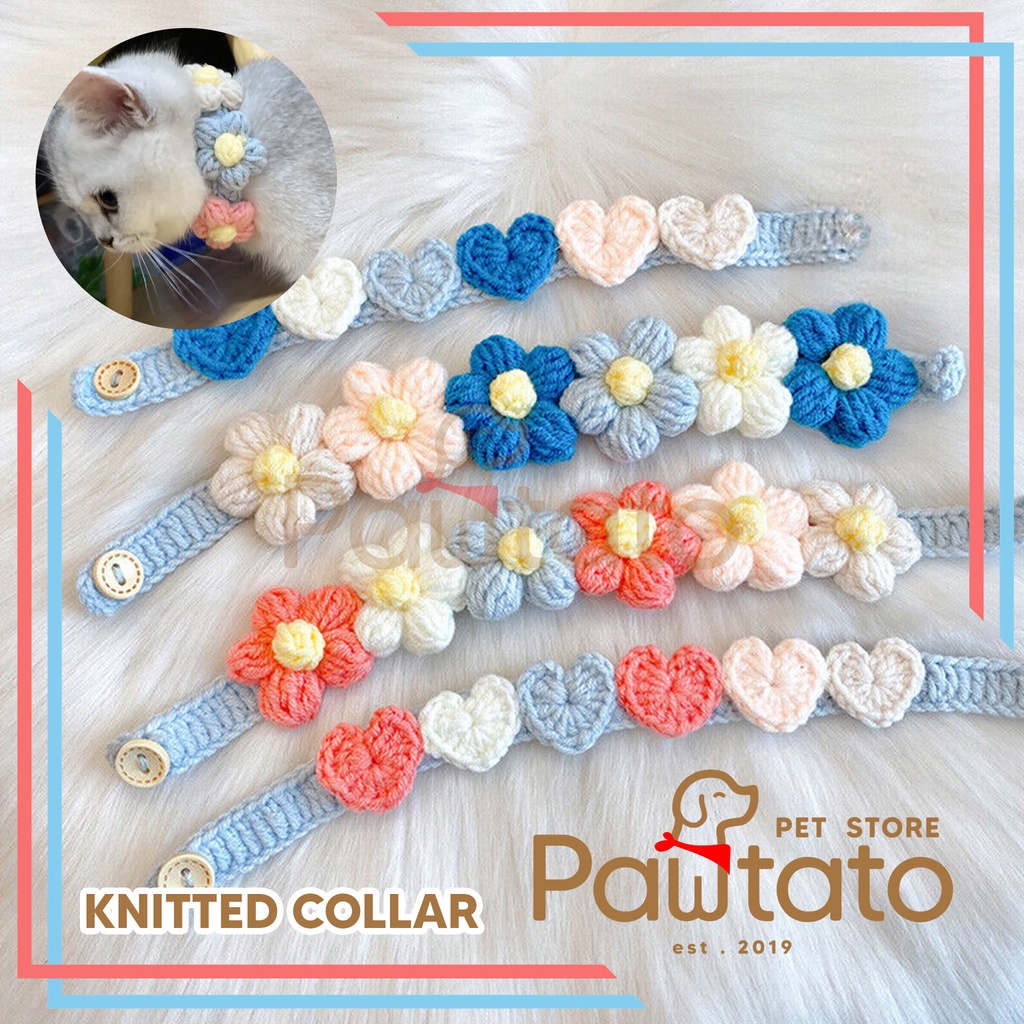 Daisy Love Pet Dog Cat สร้อยคอดอกไม้ Pawtato Pet Store