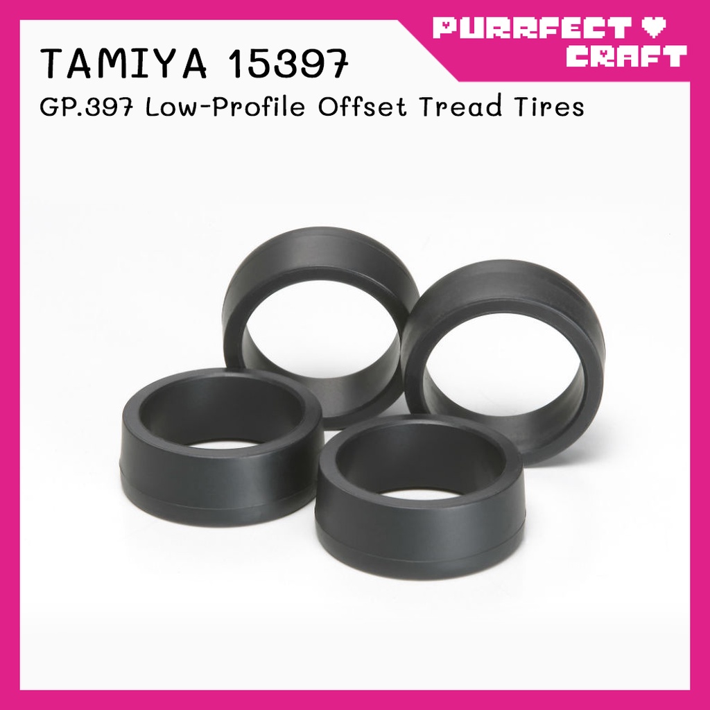 TAMIYA Low-Profile Offset Tread Tires (15397) ยางรถรางทามิย่า