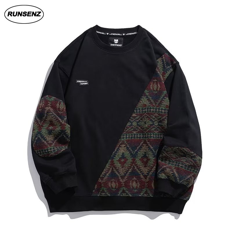 เสื้อยืดกันหนาว คอกลม แขนยาว ทรงหลวม ขนาดใหญ่ แฟชั่นสไตล์เกาหลี สําหรับผู้ชาย ไซซ์ M - 8XL