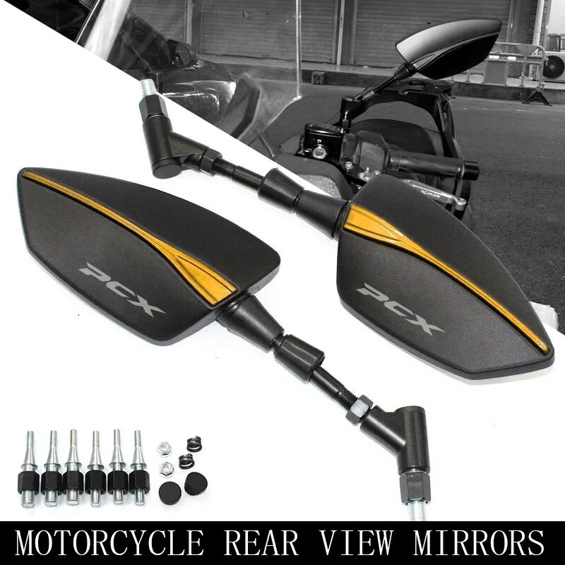 สําหรับHONDA PCX125 PCX 125 PCX150 PCX 150 PCX160 2016 - 2021 รถจักรยานยนต์Handlebarด้านหลังดูกระจกส