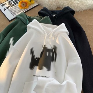 【M-5XL】เสื้อกันหนาว มีฮู้ด พิมพ์ลายการ์ตูน แนวสตรีท ฮิปฮอป โ…