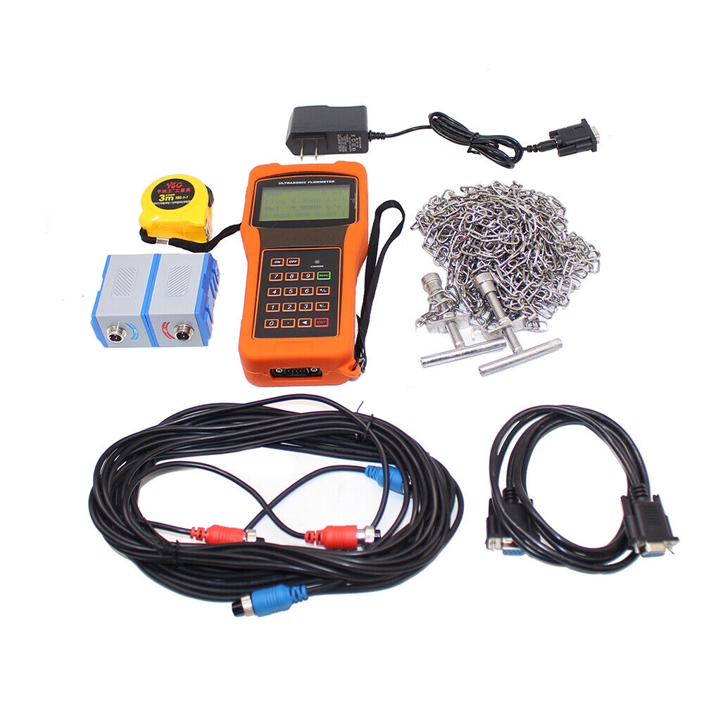 TUF-2000H Handheld Digital Ultrasonic Flowmeter Flow Meter + Standard sensor