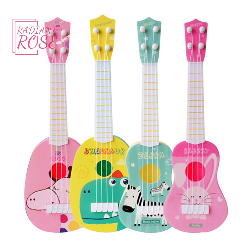 【Radiant Rose】เครื่องดนตรี อูคูเลเล่ กีตาร์ มอนเตสซอรี่ ของเล่นเพื่อการศึกษา สําหรับเด็ก