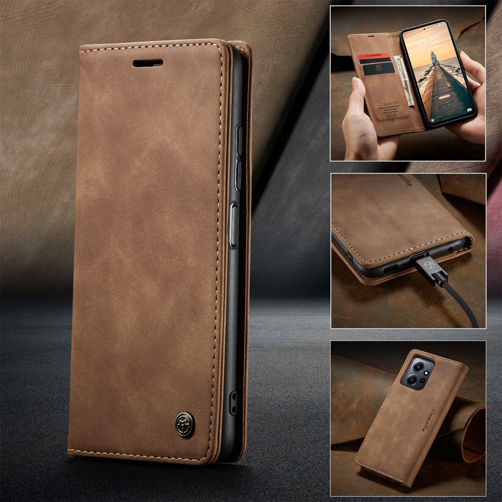 เคส Case for Xiaomi 14T POCO X7 X6 C75 Redmi Note 14 Pro+ 13 Pro Plus 5G 14C 13C 12 4G เคสฝาพับ เคสหนัง โทรศัพท์หนัง PU TPU นิ่ม ฝาพับแม่เหล็ก พร้อมช่องใส่บัตร สไตล์เรโทร Leather Flip Cover Magnetic Wallet Mobile Phone Casing C013