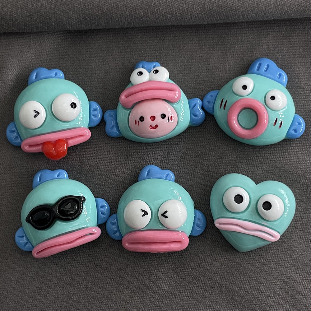 [4 #] Jibbitz Crocs กิ๊บติดผมเรซิ่น รูปปลาทะเลน่ารัก ขนาดเล็ก แฮนด์เมด diy สําหรับทําเครื่องประดับ FN