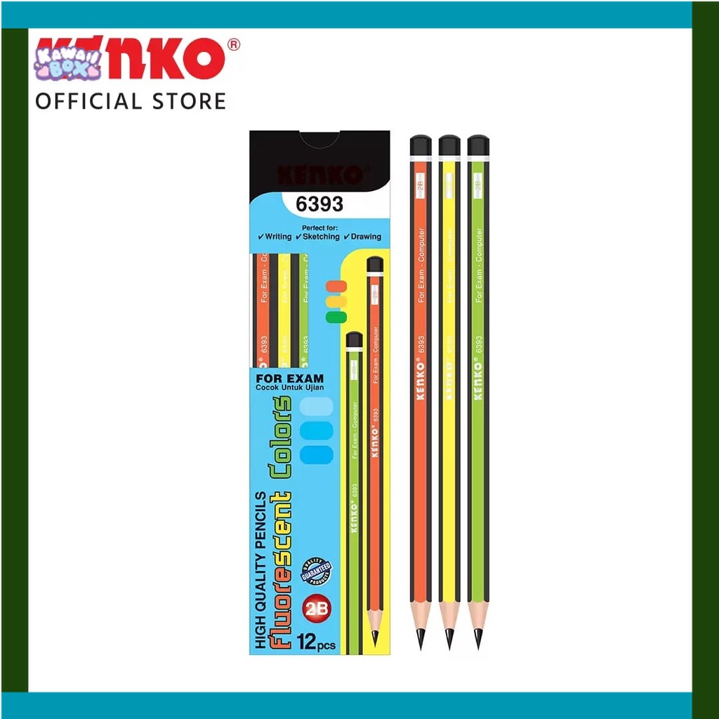 Kenko Pencil 2B-6393 สีผสมเรืองแสง
