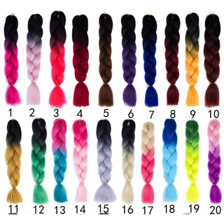🔥 แฮร์พีชผมเปีย ไหมถักผมสีทูโทน 41 เฉดสี ไหมถักเปียยาว 60cm 100g++ (พร้อมส่งจากไทย)