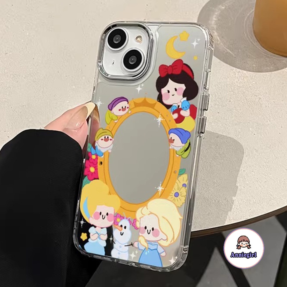 เคสโทรศัพท์มือถือ แบบนิ่ม ป้องกันสิ่งสกปรก ลายสโนว์ไวท์ สําหรับ Iphone 11 13 14 Pro Max 12 15 Pro Max XS XR