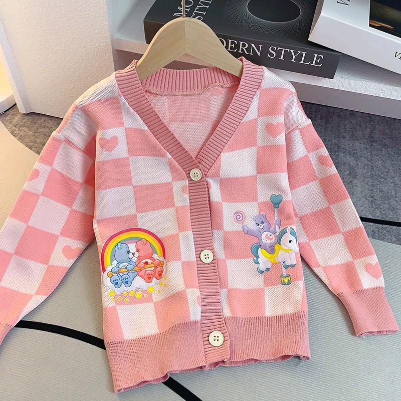 เสื้อสเวสเตอร์แขนยาวลายตาราง ลายแคร์แบร์