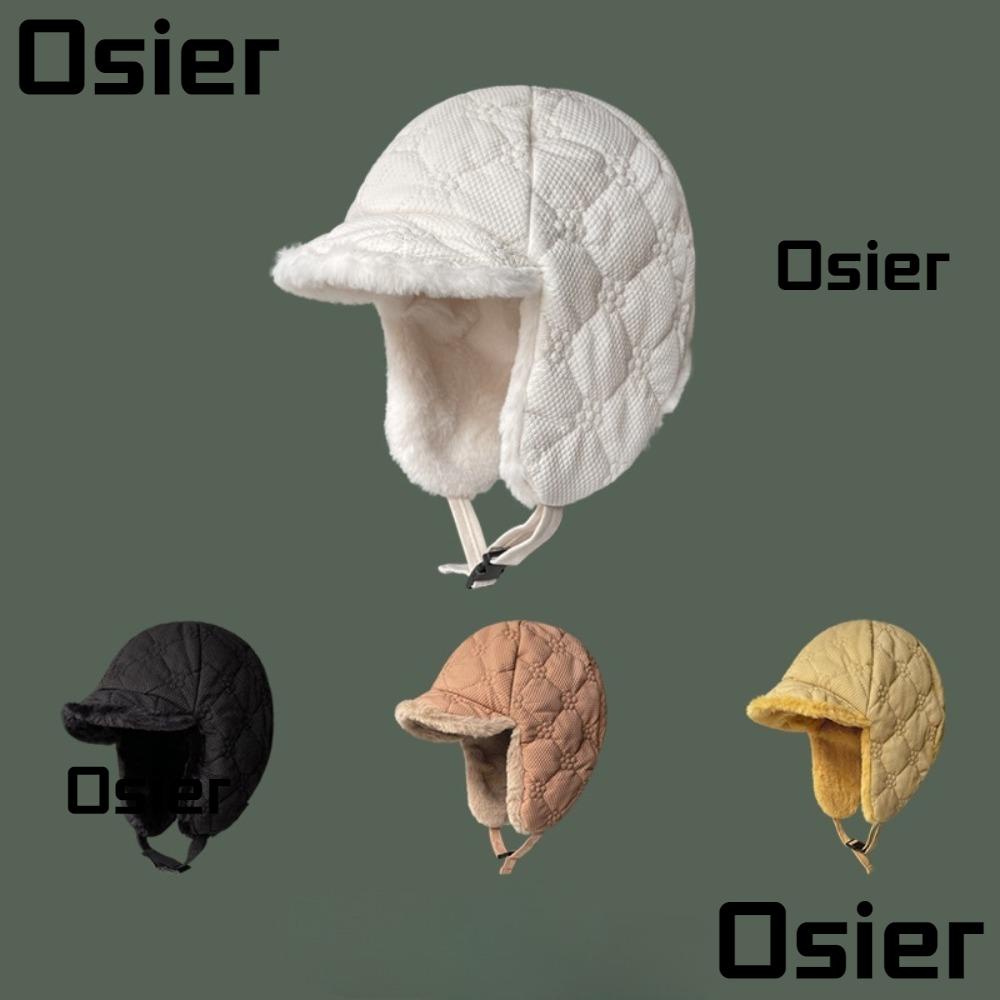 Osier1 หมวกนักบิน แบบหนา ป้องกันหู กันลม แฟชั่นสําหรับผู้หญิง