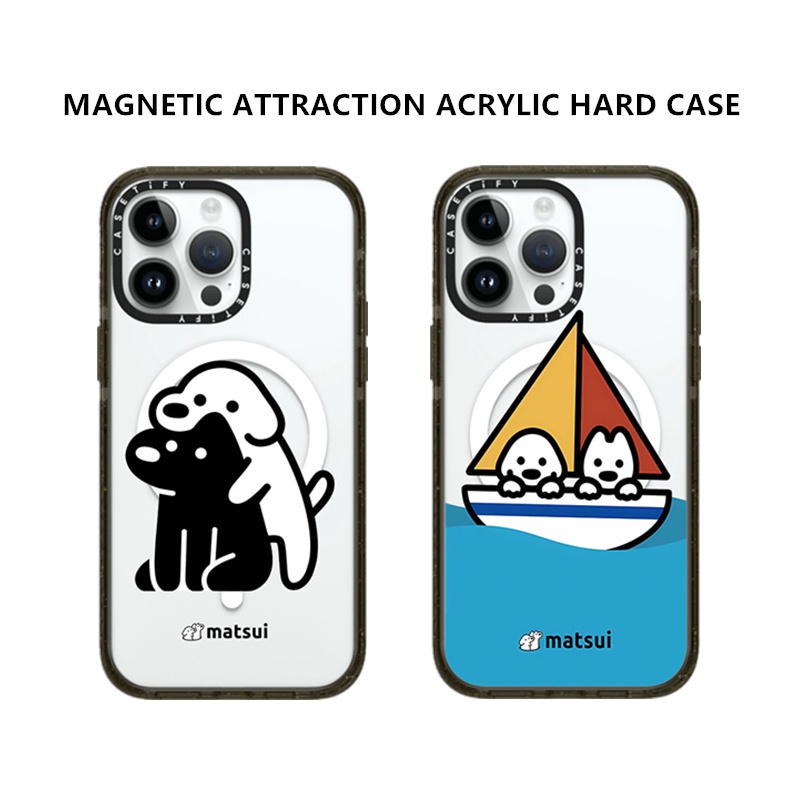 Casetifg เคสโทรศัพท์มือถือ ซิลิโคนแข็ง ใส กันกระแทก ลายสุนัข Matsui พร้อมกล่อง สําหรับ iPhone 15 14 11 12 13 Pro Max