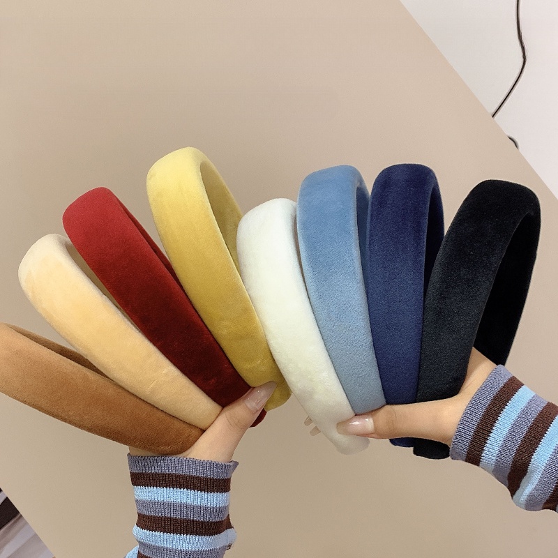ใหม่ ที่คาดผมฟองน้ําสูง สีกากี แฟชั่นยอดนิยม สําหรับเด็กผู้หญิง