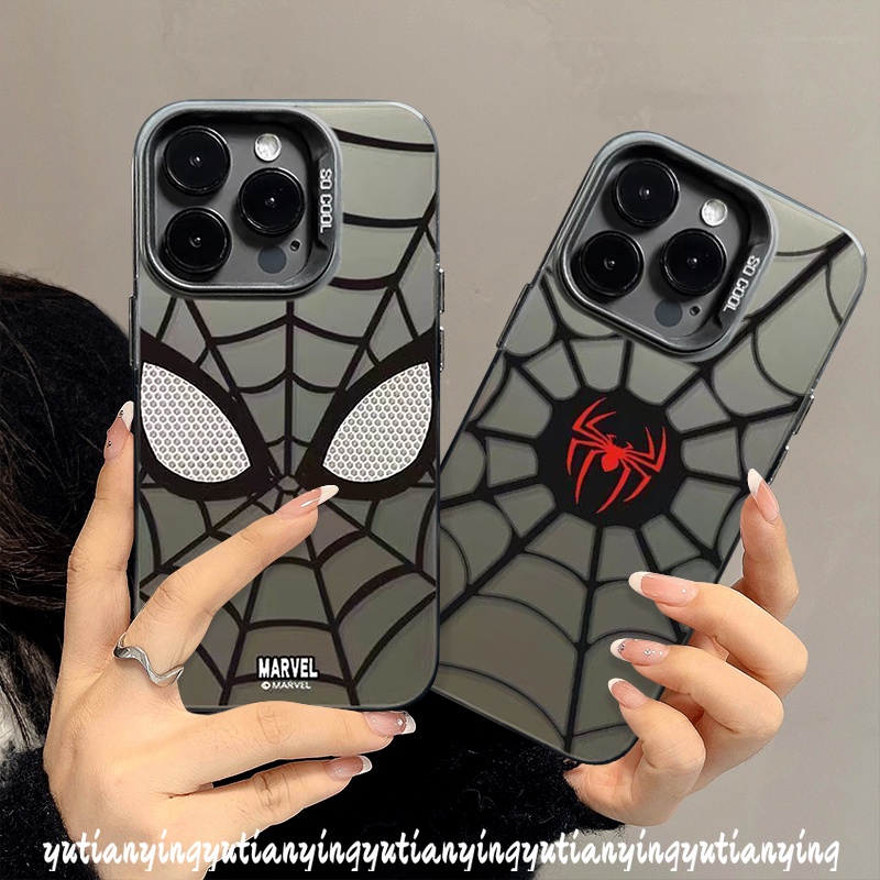 เคสโทรศัพท์มือถือ ซิลิโคนนิ่ม กันกระแทก ลายการ์ตูนสไปเดอร์แมน มาร์เวล สุดเท่ แฟชั่น สําหรับ IPhone 15 11 14 12 13 Pro Max XR X XS Max