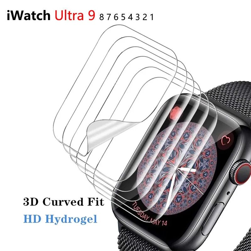 ฟิล์มกระจกนิรภัยกันรอยหน้าจอ HD สําหรับ Apple watch Ultra2 49 มม. 44 มม. 40 มม. 45 มม. 41 มม. 38 มม. 42 มม. iwatch 6 SE 5 4 Apple watch series 7 8